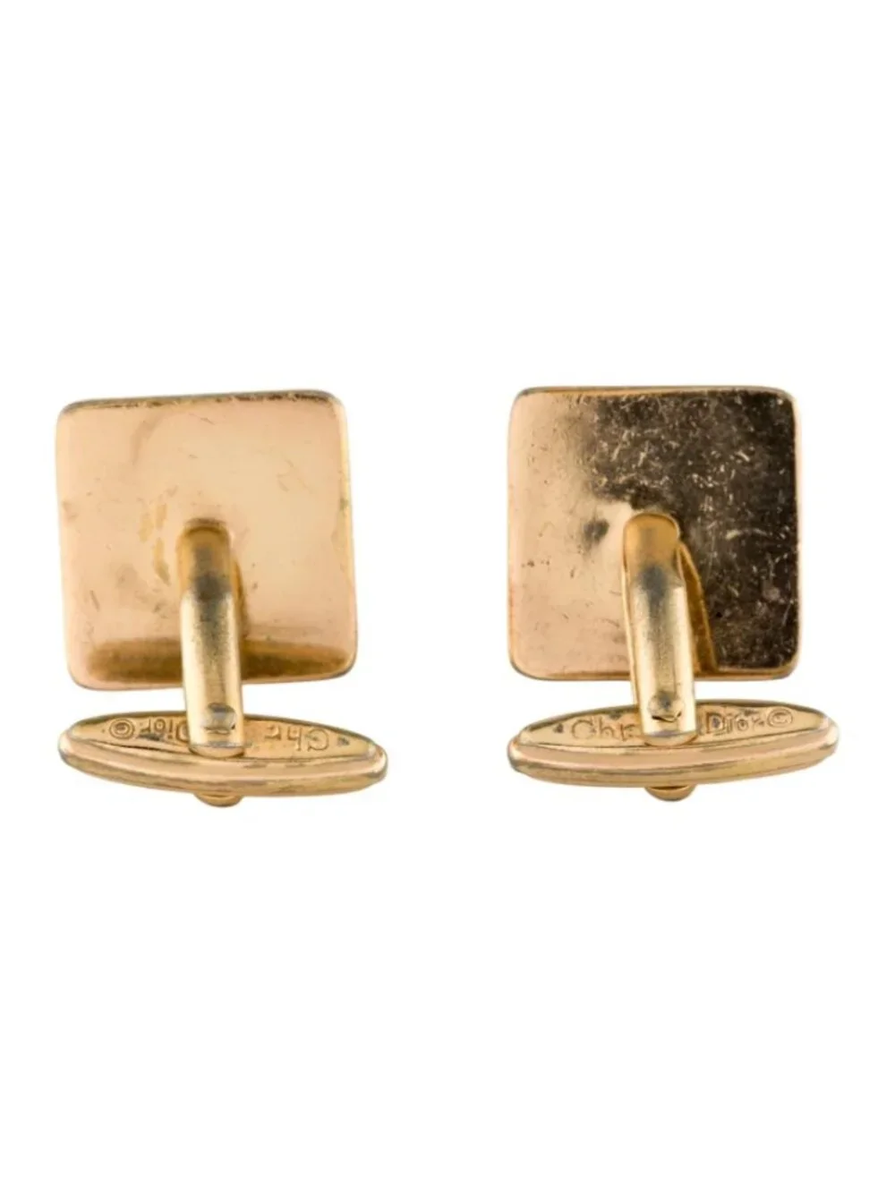 Christian Dior Vintage Two-Tone Cufflinks Gold & Palladium Plated